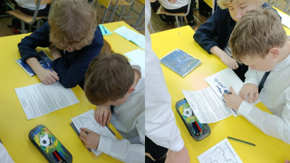 В рамках декады методического объединения русского языка и литературы, английского языка и истории учителем Дарбаевой Е.Н. был проведён открытый урок по теме "Массовая крестьянская колонизация Казахстана"